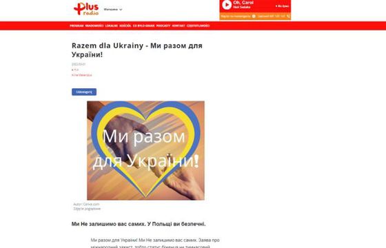 Stacje radiowe Grupy ZPR Media nadają komunikaty w języku ukraińskim