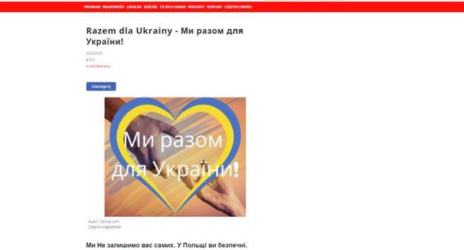 Stacje radiowe Grupy ZPR Media nadają komunikaty w języku ukraińskim