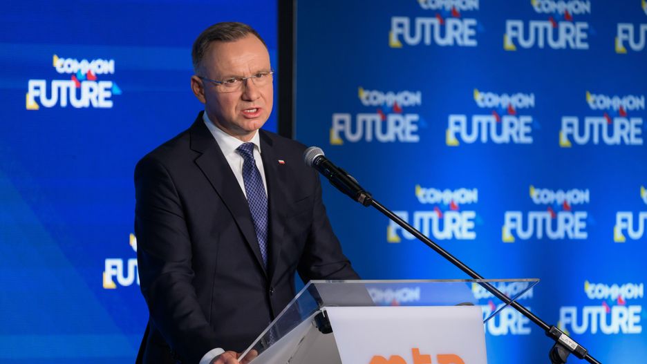 Andrzej Duda
Pozna�, 22.09.2023. Prezydent RP Andrzej Duda uczestniczy na terenie Mi�dzynarodowych Targ�w Pozna�skich, 22 bm. w  Kongresie Odbudowy Ukrainy "Common Future".  (jk/amb) PAP/Jakub Kaczmarczyk
Jakub Kaczmarczyk
Common Future, ekonomia, gospodarka, kongres, MTP, odbudowa Ukrainy, Odbudowy Ukrainy Common Future