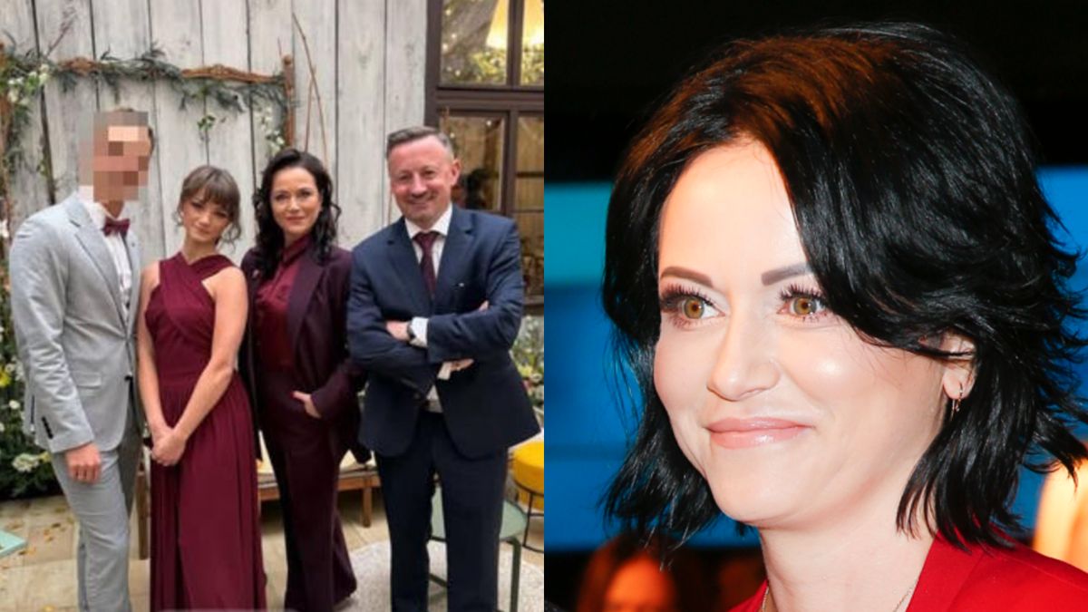 Izabela Małysz na weselu w garniturze. Zadała szyku z mężem i córką