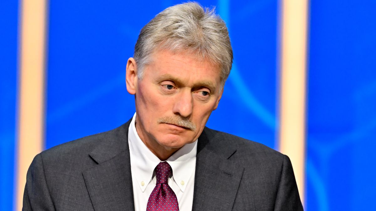 MOSCOW, RUSSIA - DECEMBER 19: Kremlin Spokesman Dmitry Peskov moderates Russian President Vladimir Putin's annual special televised question-and-answer session and year-end news conference, held at the Gostiny Dvor trade and exhibition center in Moscow, Russia, on December 19, 2025. (Photo by Sefa Karacan/Anadolu via Getty Images)