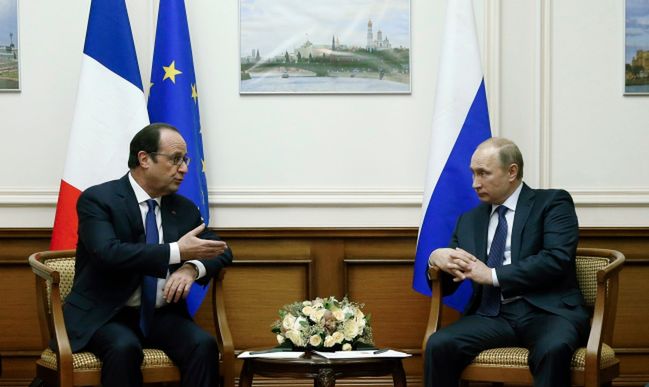 Francois Hollande i Władimir Putin