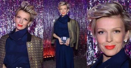 Elegancka Magda Mołek cieszy się z nagrody dla "ikony stylu"