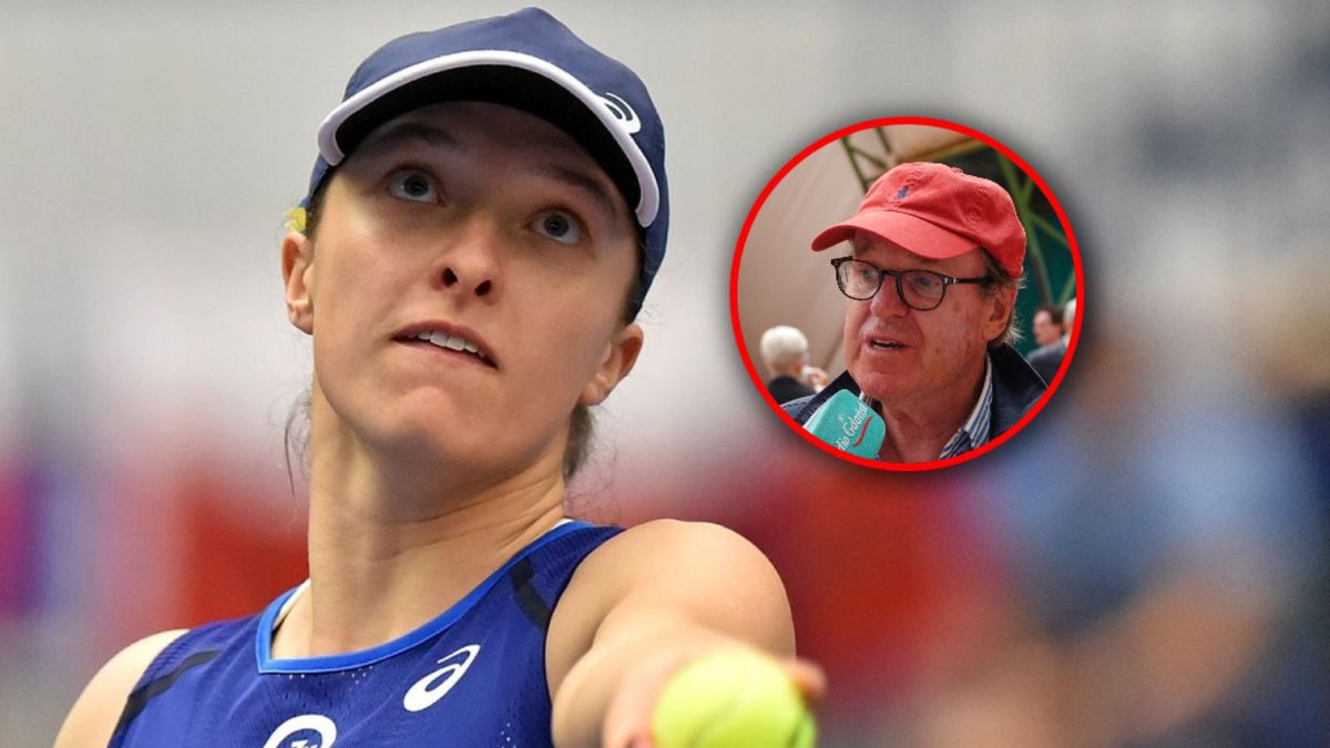 WP SportoweFakty / Krzysztof Porębski/ LOTOS PZT Polish Tour / Na zdjęciu: Iga Świątek/ w ramce: Wojciech Fibak