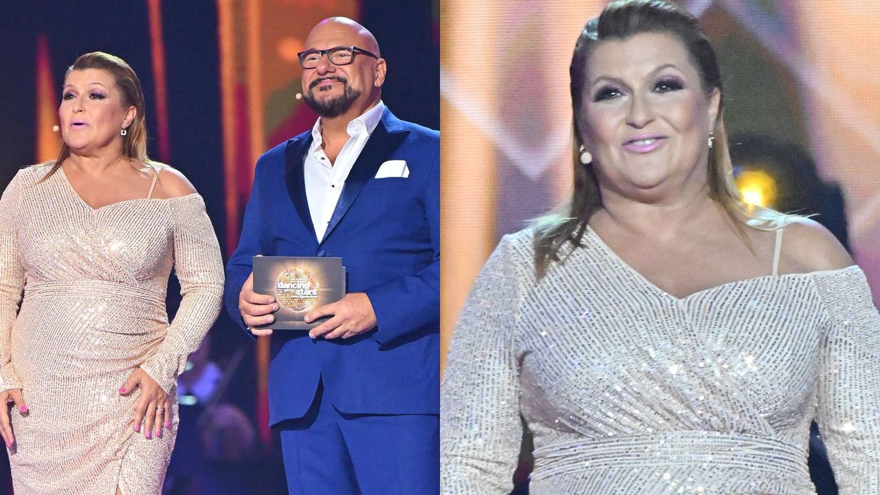 "Taniec z gwiazdami". Katarzyna Skrzynecka wyszła w połyskliwej kreacji. Nagle padł żart, że jest jej WIĘCEJ