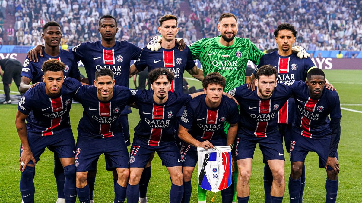 Getty Images / Joris Verwijst/BSR Agency/Getty Images) / Piłkarze PSG przed meczem z Interem
