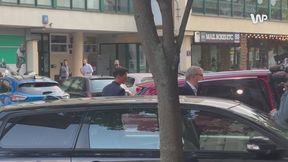 Sceny przed sądem. Zaczepili "Lewego". Tak zareagował