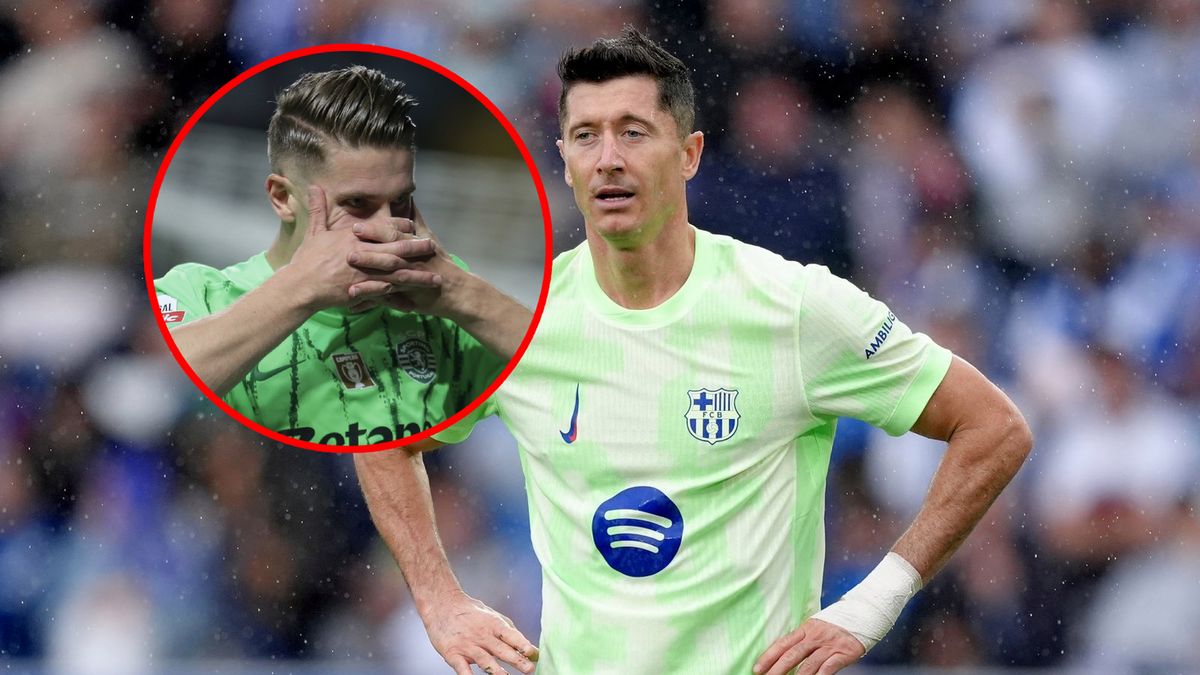 Getty Images / Juan Manuel Serrano Arce / PAP/EPA/MANUEL FERNANDO ARAUJO / Na zdjęciu: Viktor Gyokeres i Robert Lewandowski