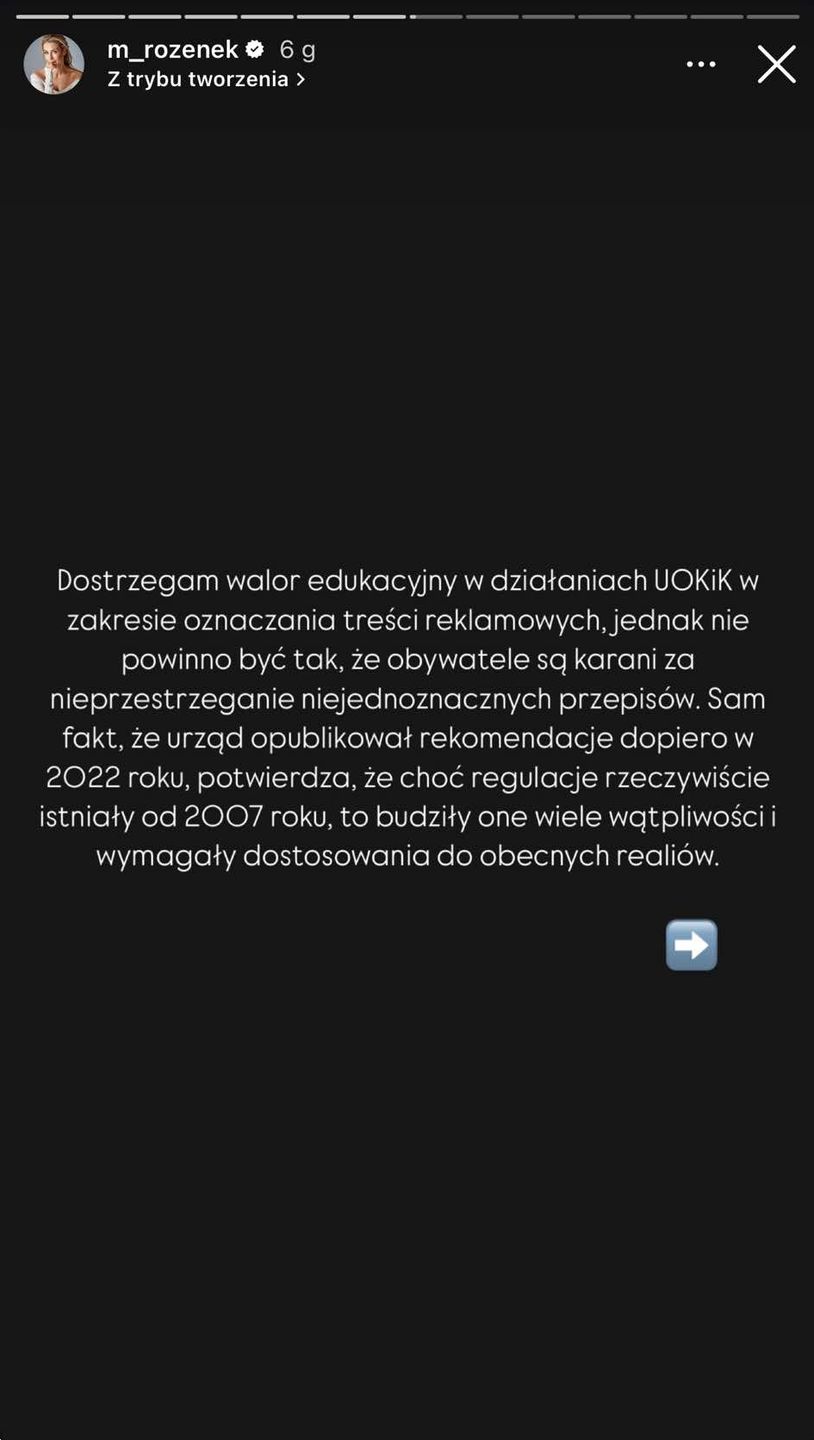 Oświadczenie Małgorzaty Rozenek