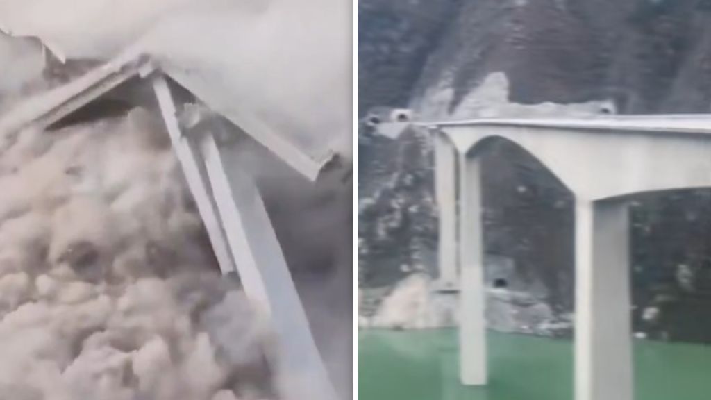 Zawalenie się części nowego mostu w Chinach