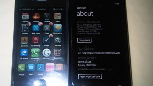 Nowy Samsung z Windows Phone 7 na tle iPhone'a 4 1