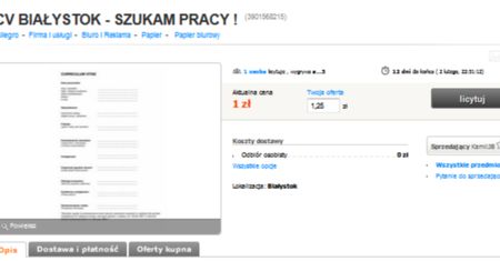Zdesperowany 24-latek sprzedaje się na aukcji