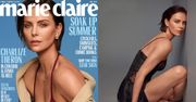 Ciemnowłosa Charlize Theron na nastrojowych portretach dla "Marie Claire"