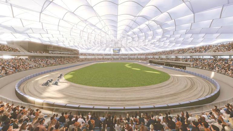 Na zdjęciu: Tak ma wyglądać tor żużlowcy na nowym stadionie w Lublinie.