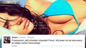 Seksowna dziewczyna Nasriego przeprasza za obrażenie Francji i trenera