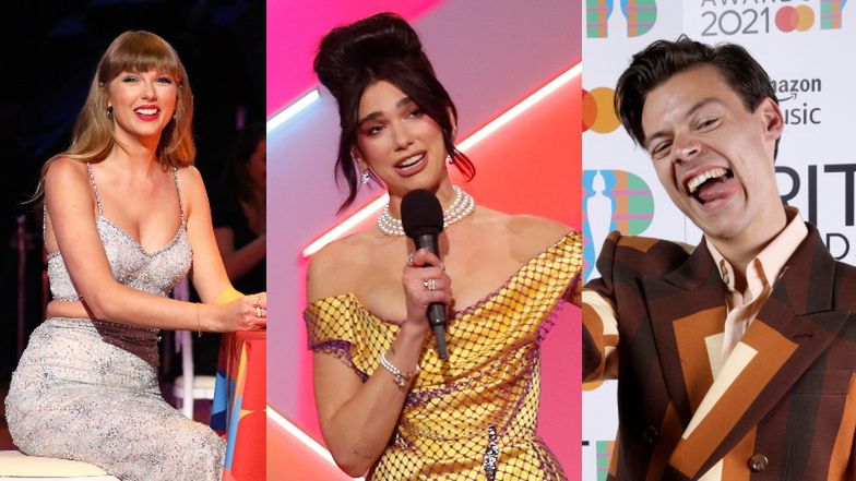 Brit Awards 2021: triumfują Taylor Swift, Harry Styles oraz Dua Lipa i jej okazały kok (ZDJĘCIA)