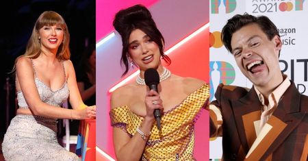Brit Awards 2021: triumfują Taylor Swift, Harry Styles oraz Dua Lipa i jej okazały kok (ZDJĘCIA)