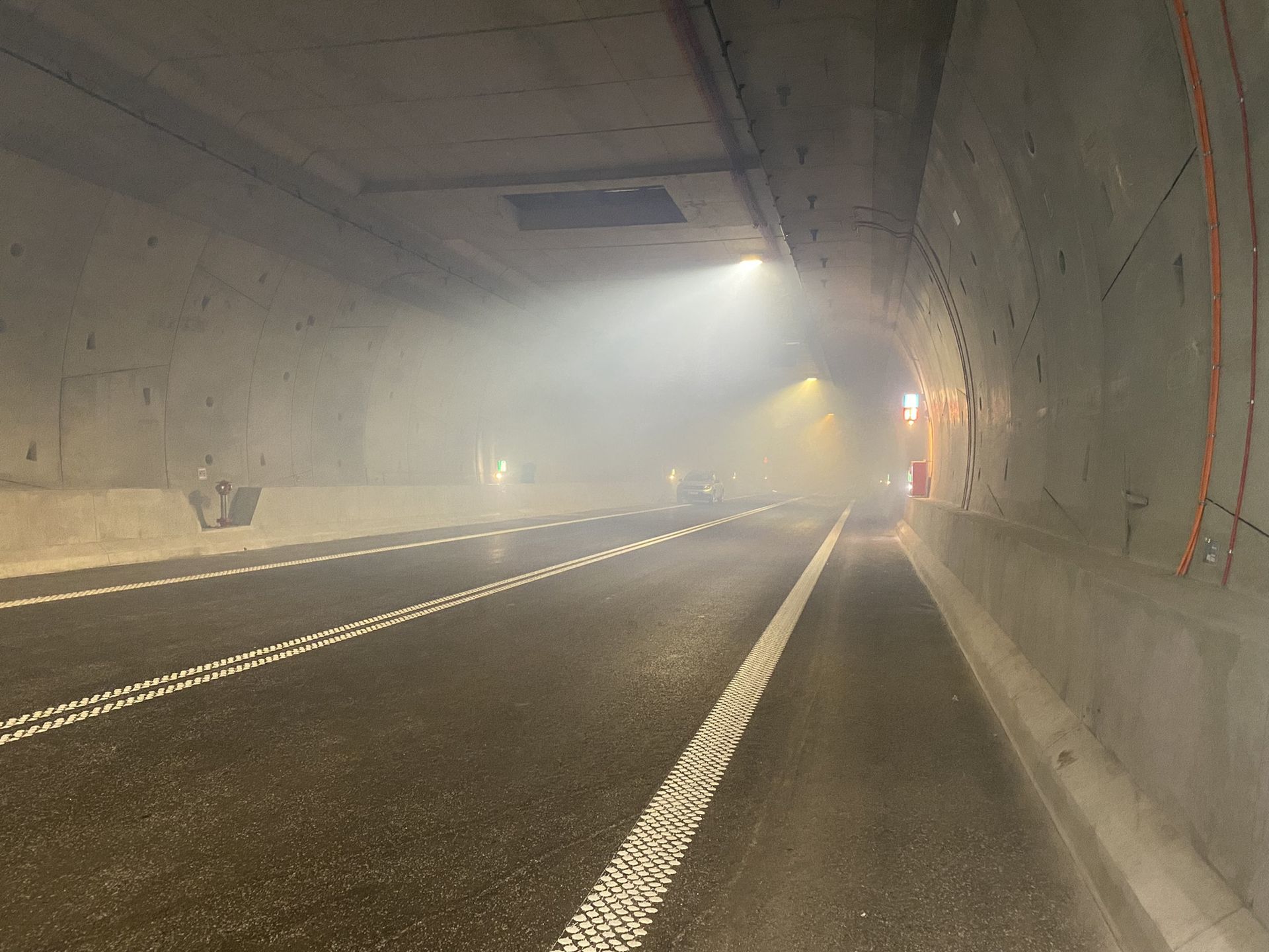 Tunel pod Świną. Próby dymowe