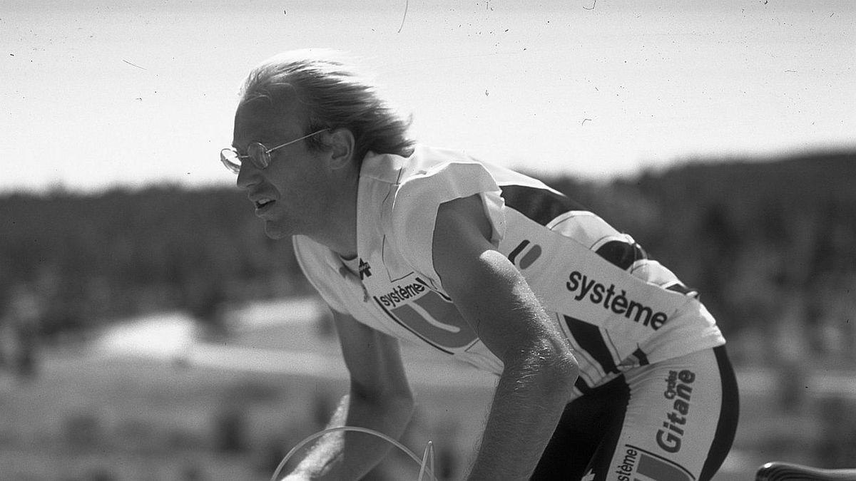 Laurent Fignon podczas kolarskich MŚ w 1986 r
