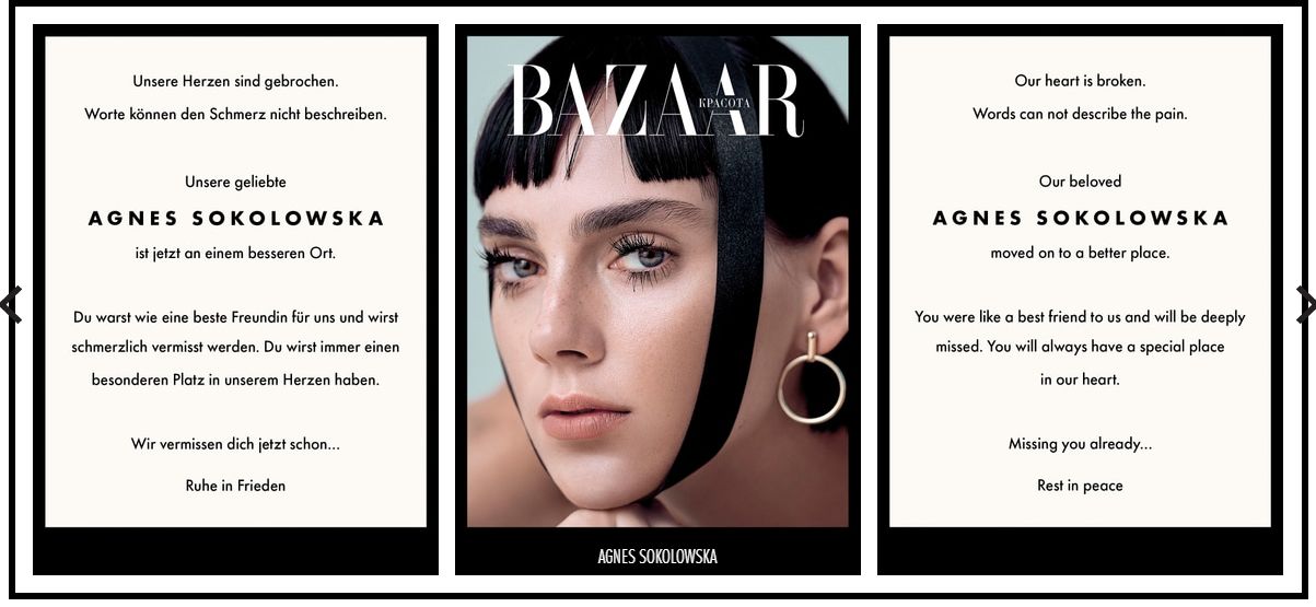 Agencja modelek Modelwerk żegna Agnes Sokołowską