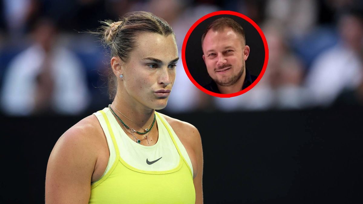 Getty Images / Cameron Spencer / Na zdjęciu: Aryna Sabalenka, w kółeczku Bartosz Ignacik z Canal+