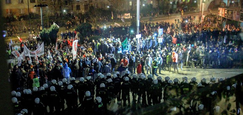 Manifestacje górnicze na Śląsku. Są zarzuty dla zatrzymanych