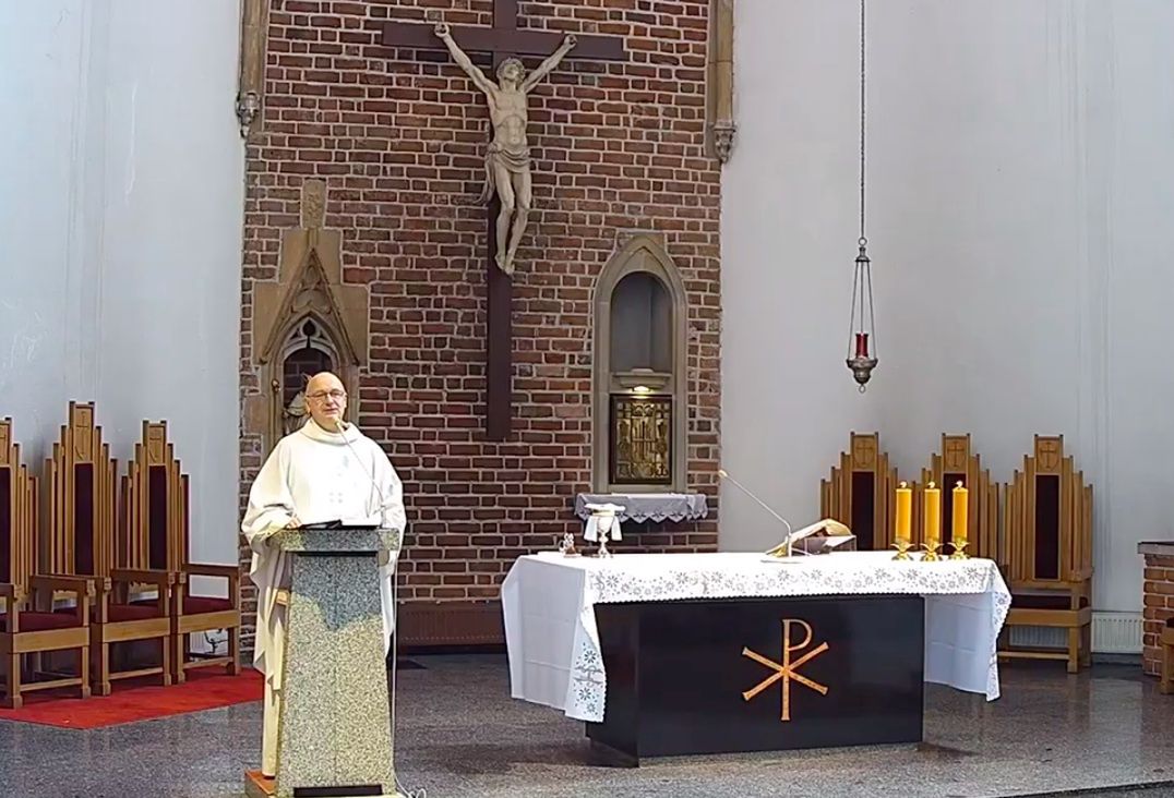 Msza w klasztorze św. Wojciecha