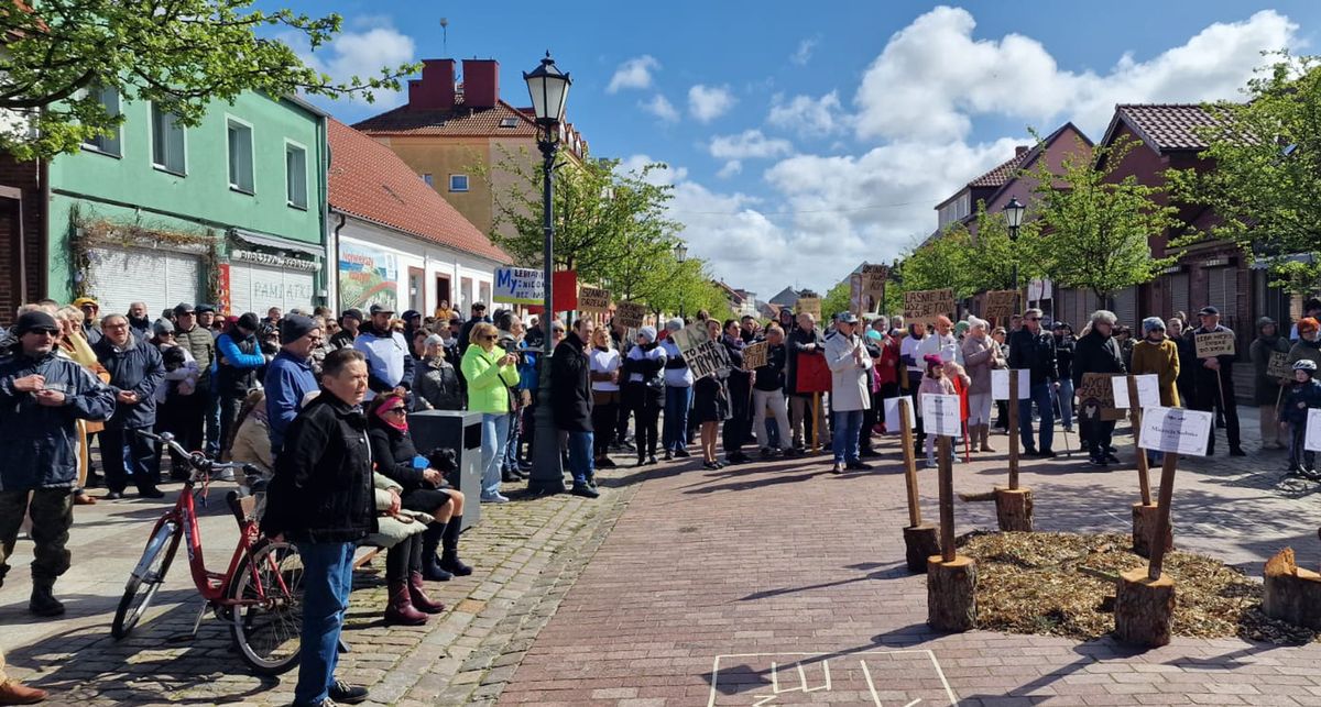Niedzielny protest w Łebie