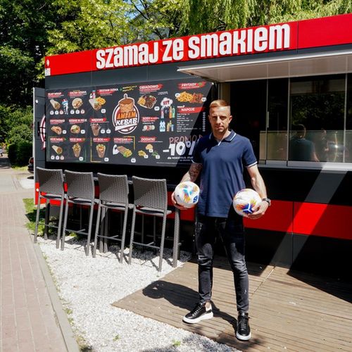 Kamil Grosicki reklamujący "AmAm Kebab". Fot.: Facebook