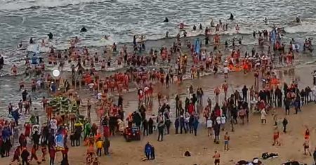 Tuż przed 12:00. Taki widok w Kołobrzegu. To nie fotomontaż
