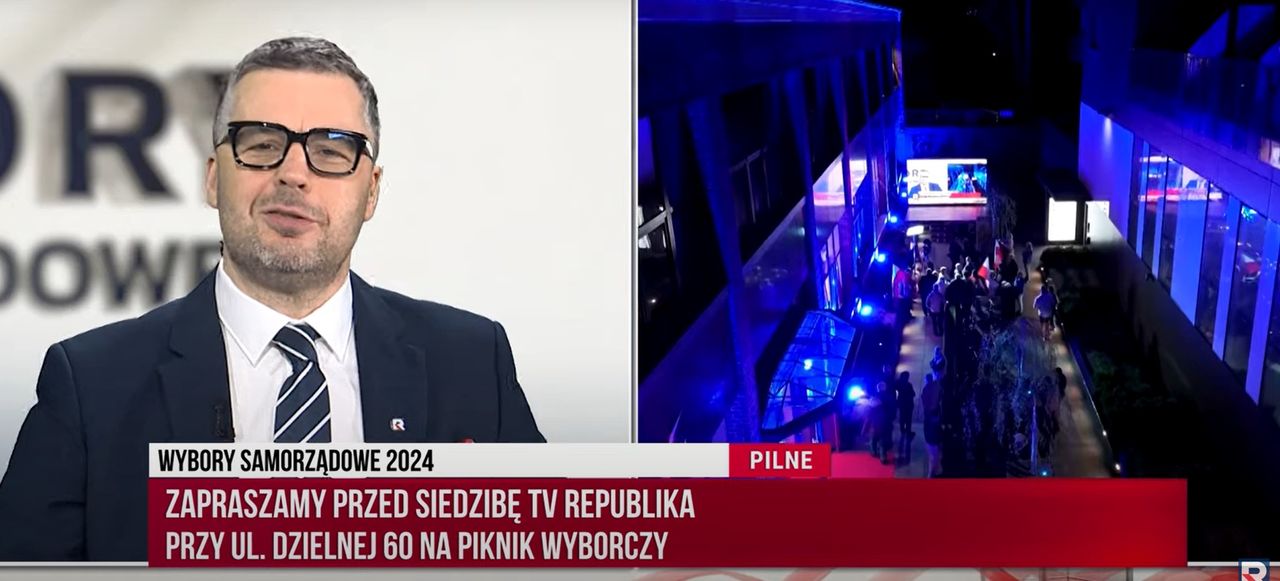 Wieczór wyborczy w Telewizji Republika