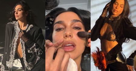 Dua Lipa w kusych fatałaszkach prezentuje kulisy sesji do "Vogue'a". Ogień? (ZDJĘCIA)