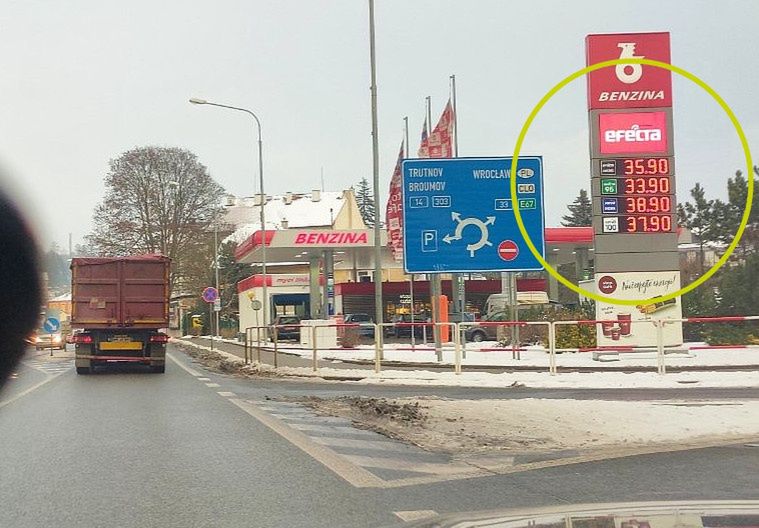 Ceny na stacji Orlen Benzina w Czechach. Diesel poniżej 7 zł za litr, tak taniego nie mamy w Polsce.