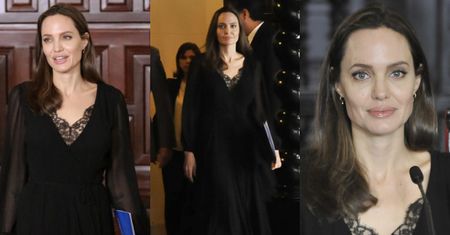 Angelina Jolie niesie pomoc uchodźcom w skromnej sukience