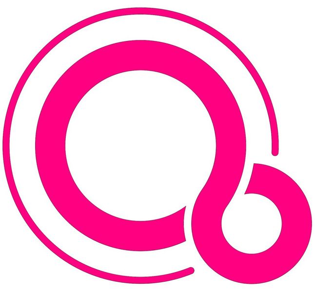 Logo systemu Fuchsia OS