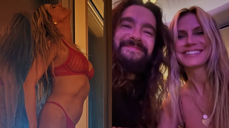 Heidi Klum pozuje przed mężem ubrana w kusą bieliznę