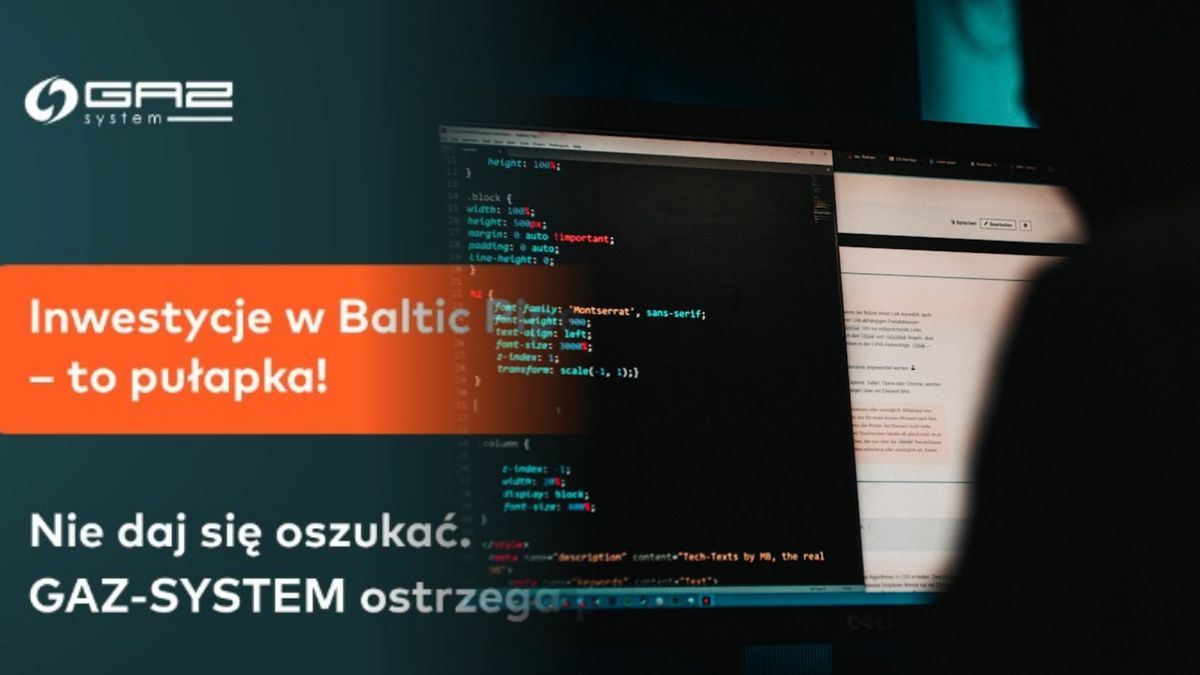 Gaz-System ostrzega przed oszustami