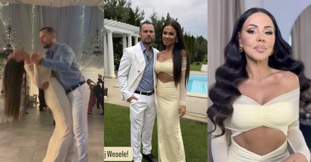 Sylwia Bomba chwali się weselną stylizacją. Pierwsze skrzypce odgrywał ODSŁONIĘTY BRZUCH