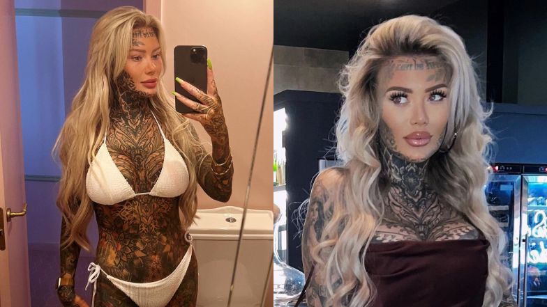 Jej ciało pokrywają w 95% tatuaże. Tak wyglądała kiedyś