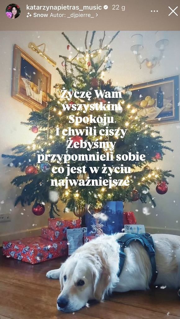 Świąteczne życzenia od Katarzyny Pietras
