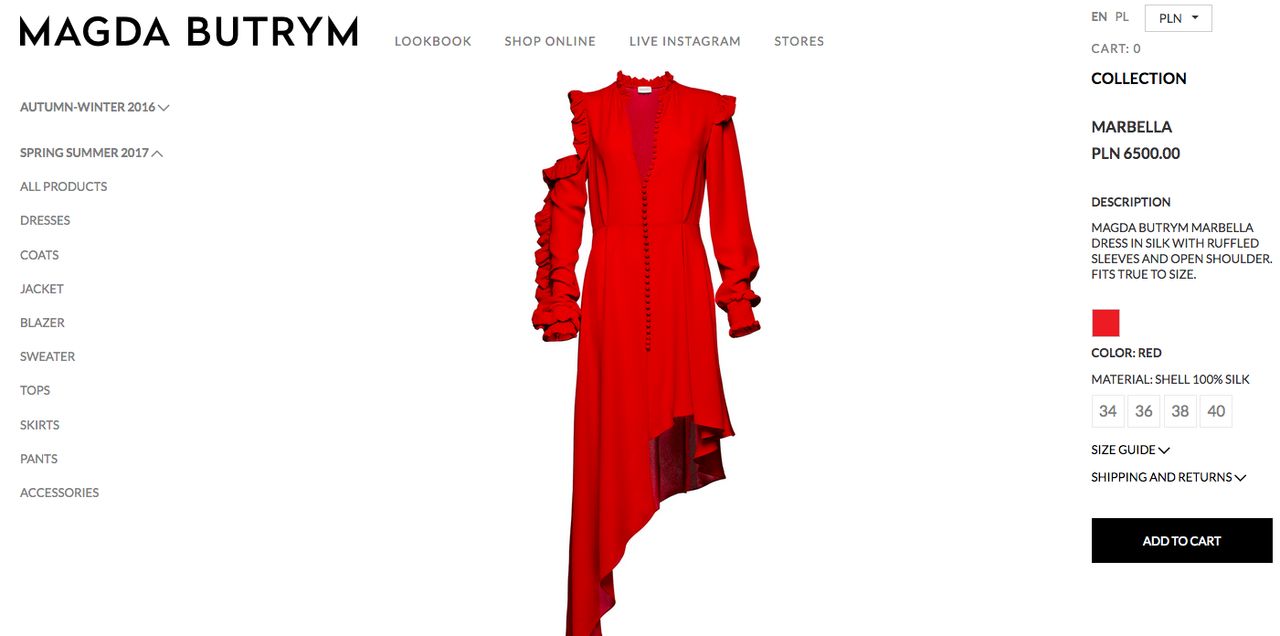 Czerwona suknia Magdy Butrym, 6 500 zł