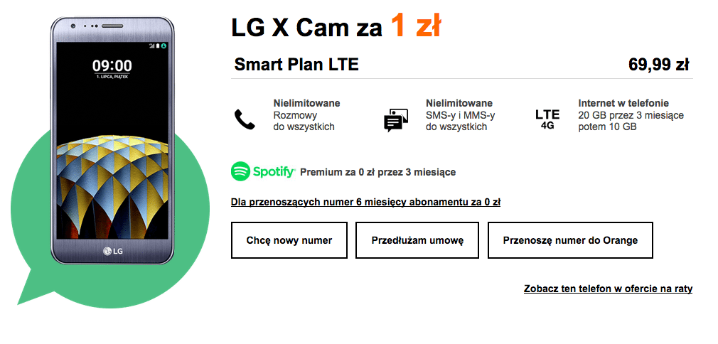 Wyprzedaże telefonów w Orange 2016/2017