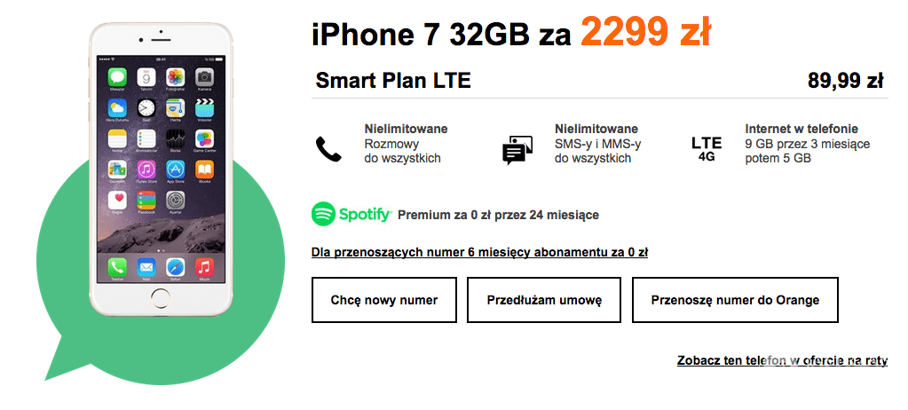 Wyprzedaże telefonów w Orange 2016/2017