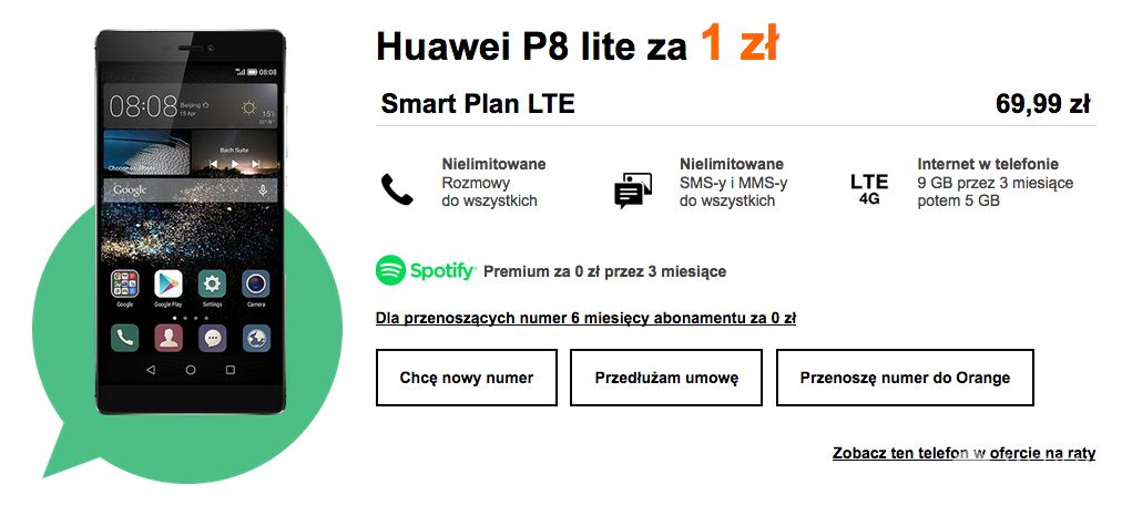 Wyprzedaże telefonów w Orange 2016/2017