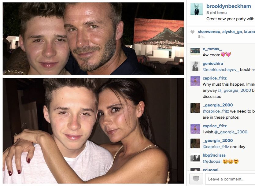 Brooklyn Beckham na Instagramie
