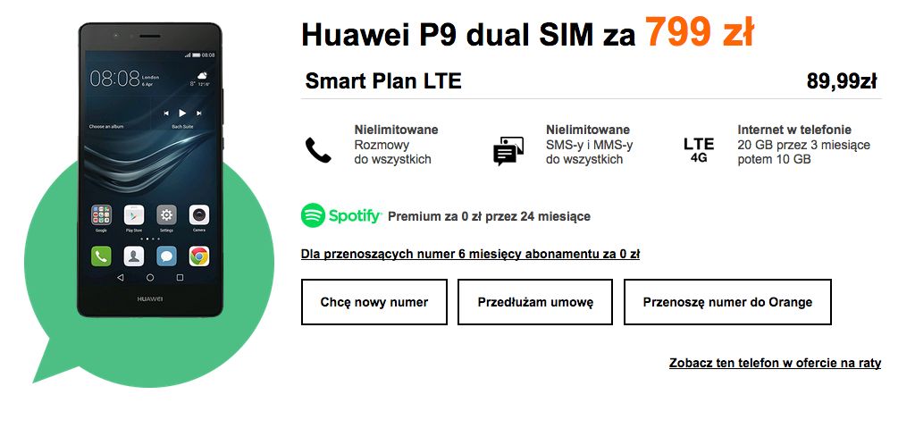 Wyprzedaże telefonów w Orange 2016/2017