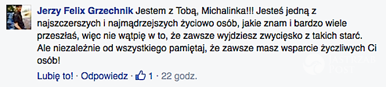 Jerzy Grzechnik wspiera Michalinę M.