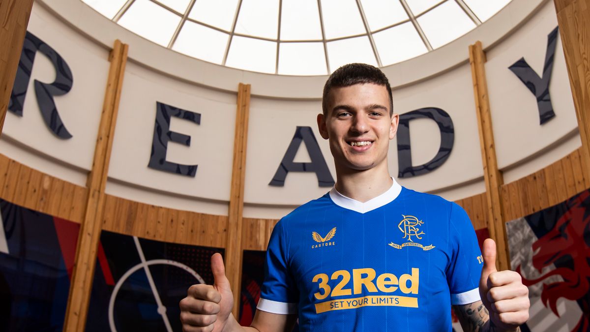 Materiały prasowe / Rangers FC / Na zdjęciu: Mateusz Żukowski