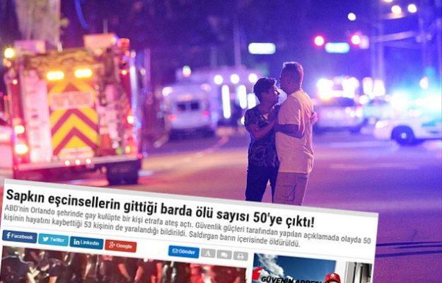 "50 zboczeńców zabitych w barze" - tak jedna z gazet zatytułowała swoją wiadomość o strzelaninie w Orlando