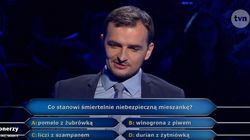 Pytanie o niebezpieczną mieszankę w ''Milionerach''. Połączenie alkoholu z owocami